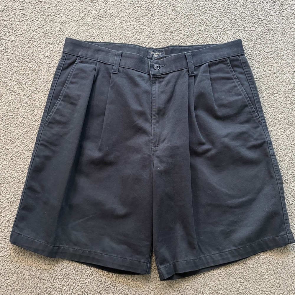 VTG Dockers Shorts Pleated Relaxed Fit Chino Men's W34 Cotton Preppy Dad Y2K 90s